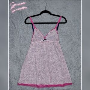 Victoria's Secret Pout NWOT 2010 Vintage Pink Floral Mini Slip Dress Size Small